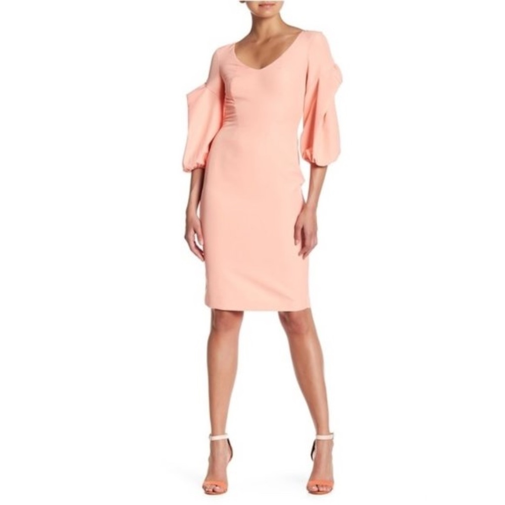 Alton Gray Puff Sleeve Bodycon Dress